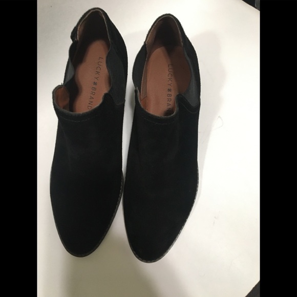 Lucky Brand FRONA CHELSEA Suede Black Ankle Boot - Picture 11 of 13